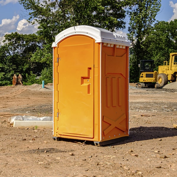 how often are the porta potties cleaned and serviced during a rental period in Lefor